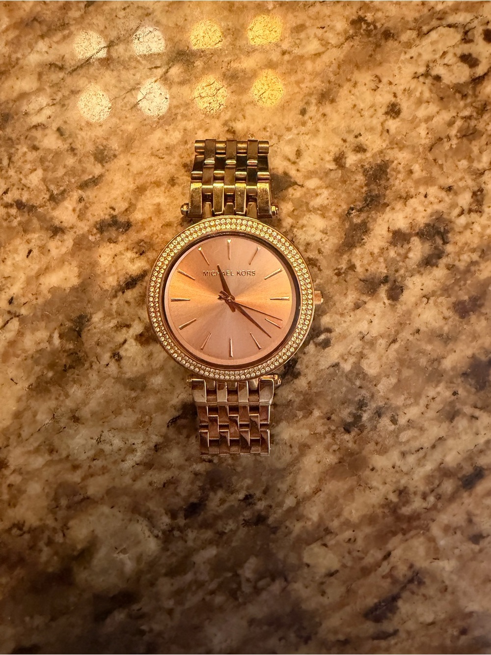 Michael Kors Rose Gold Crystal Accent Bracelet Watch